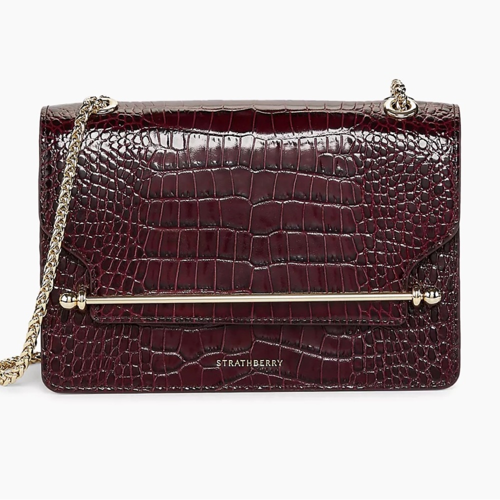 NWT Strathberry East/West Leather Shoulder Bag